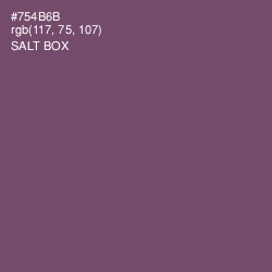 #754B6B - Salt Box Color Image